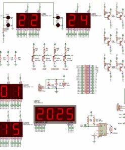 Sơ đồ nguyền lý Lịch vạn niên có âm lịch LDNam thời gian thực LED 7 đoạn PIC16F877A