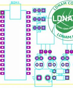 Sơ đồ bố trí linh kiện điều hướng pin mặt trời Arduino theo 2 hướng LDNam