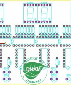 Sơ đồ bố trí linh kiện mạch đồng hồ IC số LED 7 đoạn anode chung LDNam