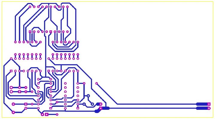 Sơ đồ mạch in mạch đếm sản phẩm 2 số IC số LDNam