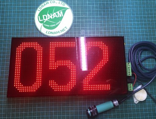 Bộ đếm sản phẩm 3 số LED ma trận P4 full màu LDNam