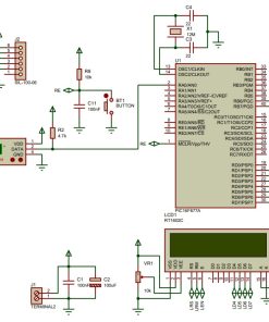 Sơ đồ nguyên lý mạch đo nhiệt độ độ ẩm PIC16F877A DHT11 hiển thị LCD LDNam